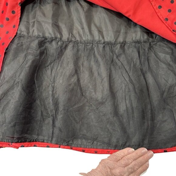 DISORDERLY KIDS Red Black Polka Dot Fancy Dress Size 14 Rockabilly Party Dressy - Picture 6 of 14